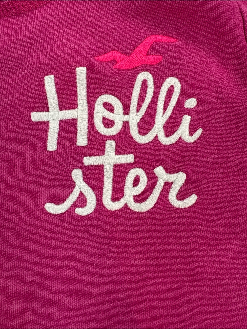 Hollister Y2K Pink Embroidered Logo Sweatshirt Women’s Small - Picture 4 of 5